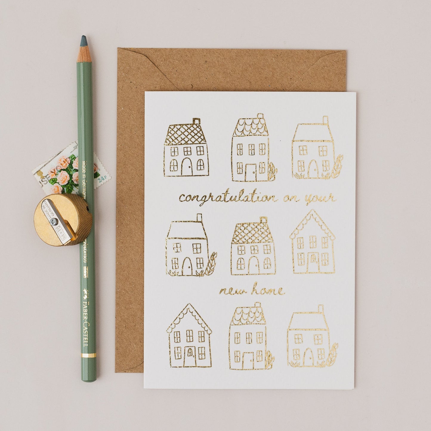 Congratulations on Your New Home Gold Foil Card