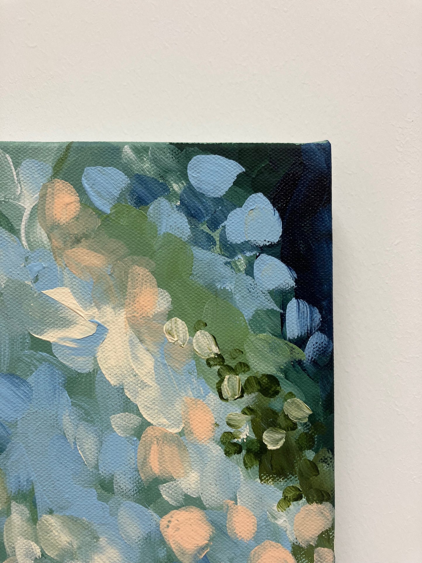 Blush Petals - Original Acrylic Painting On Canvas