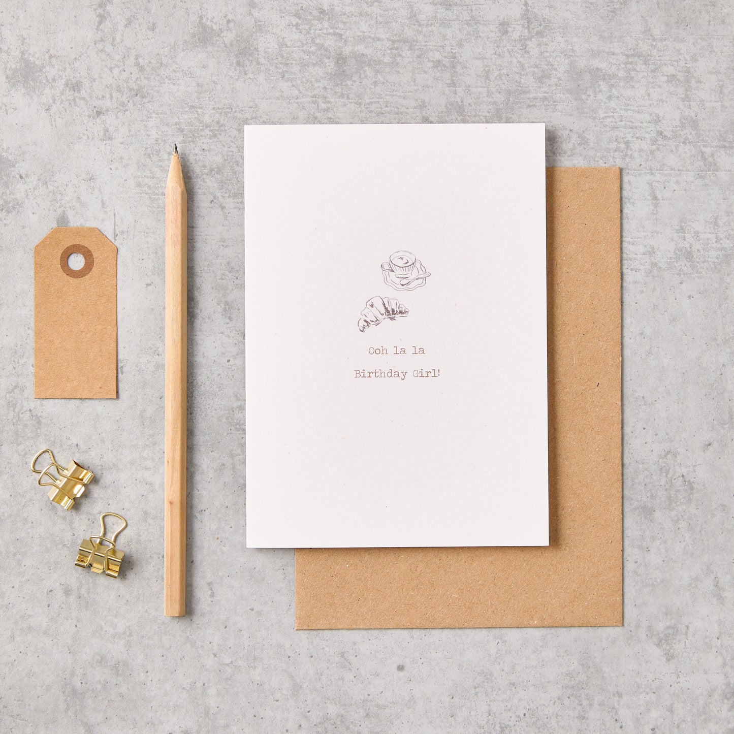 Ohh La La Birthday Girl Croissant Card