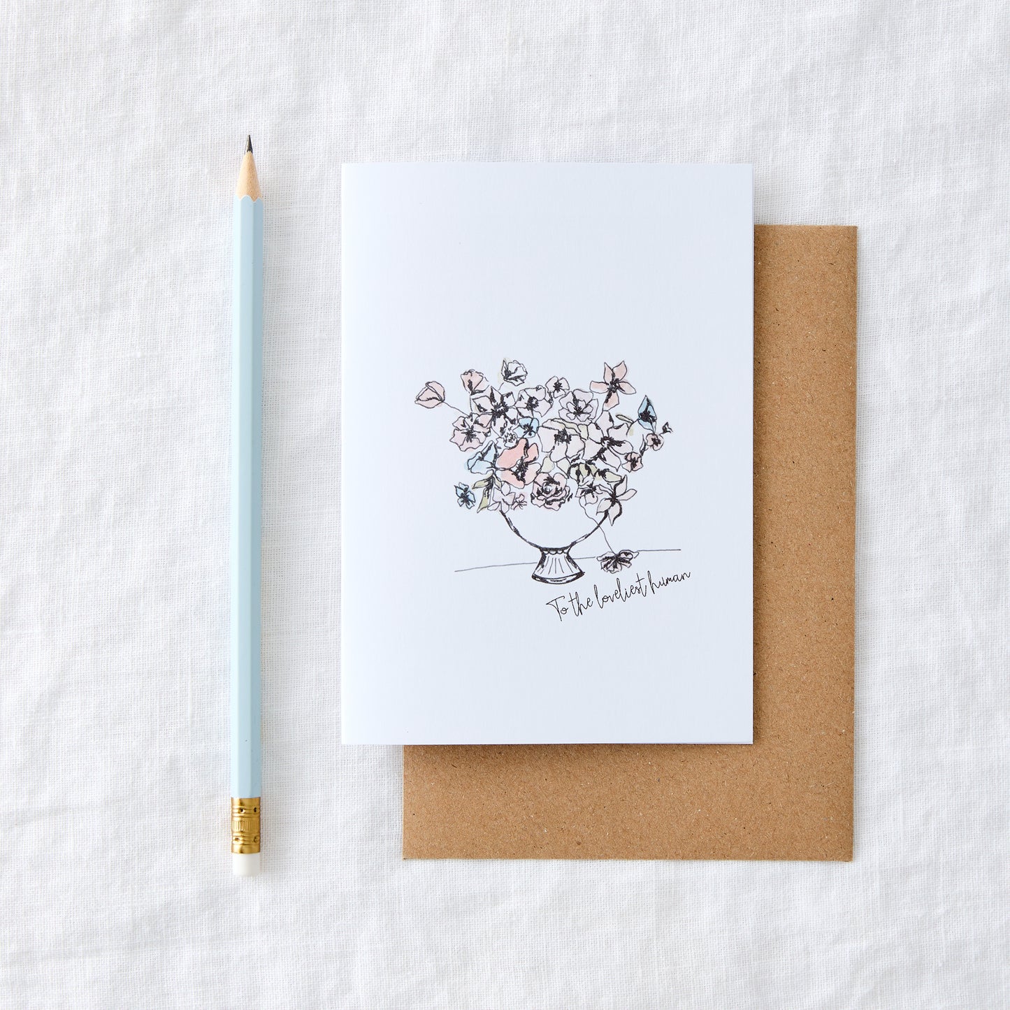 To the Loveliest Human Floral Greeting Card