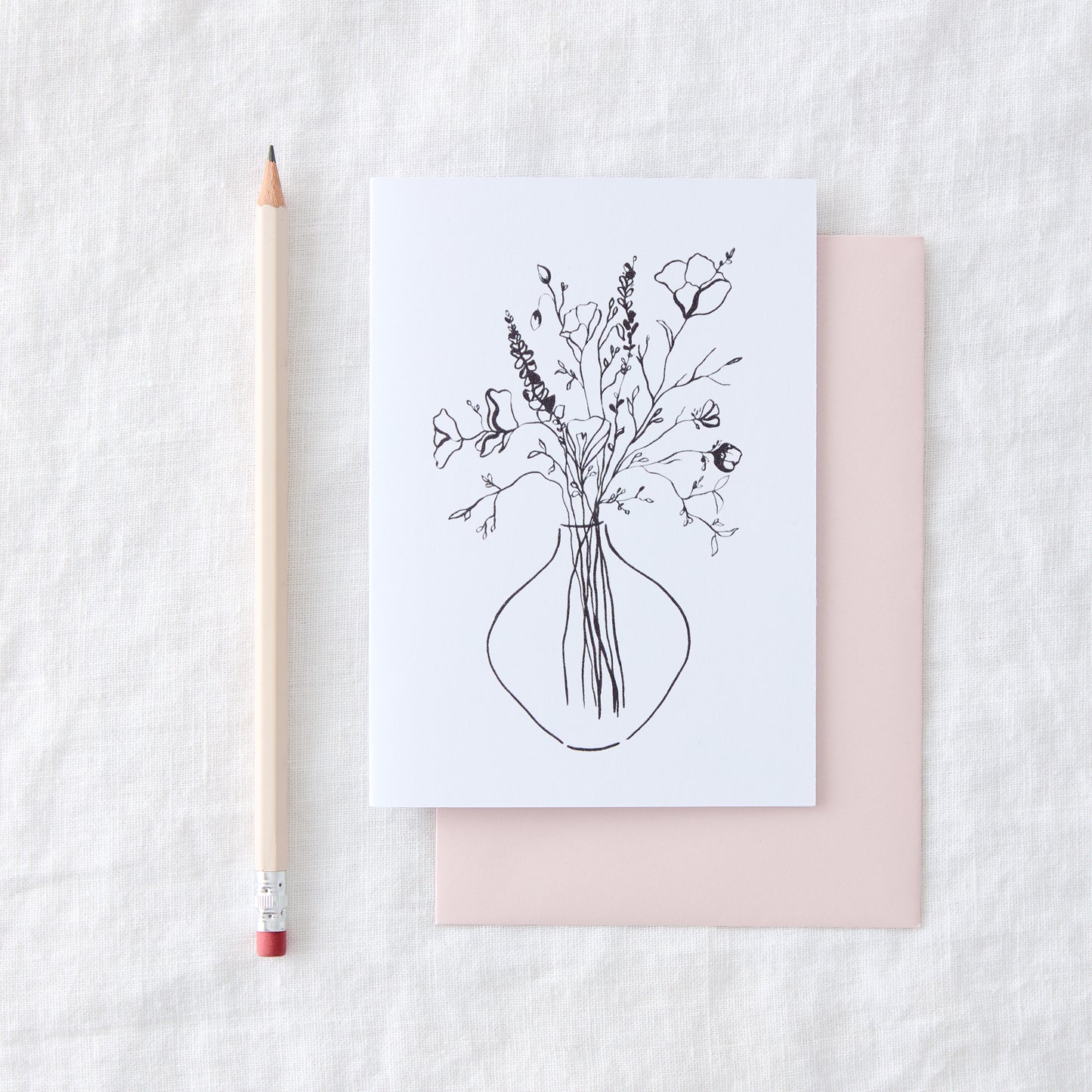 Wild Flower Sketch Greeting Card