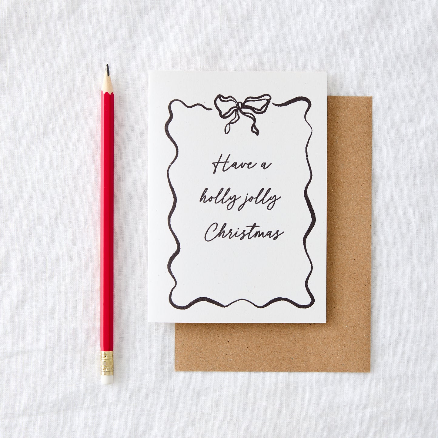 Have a Holly Jolly Christmas Bow Christmas Card