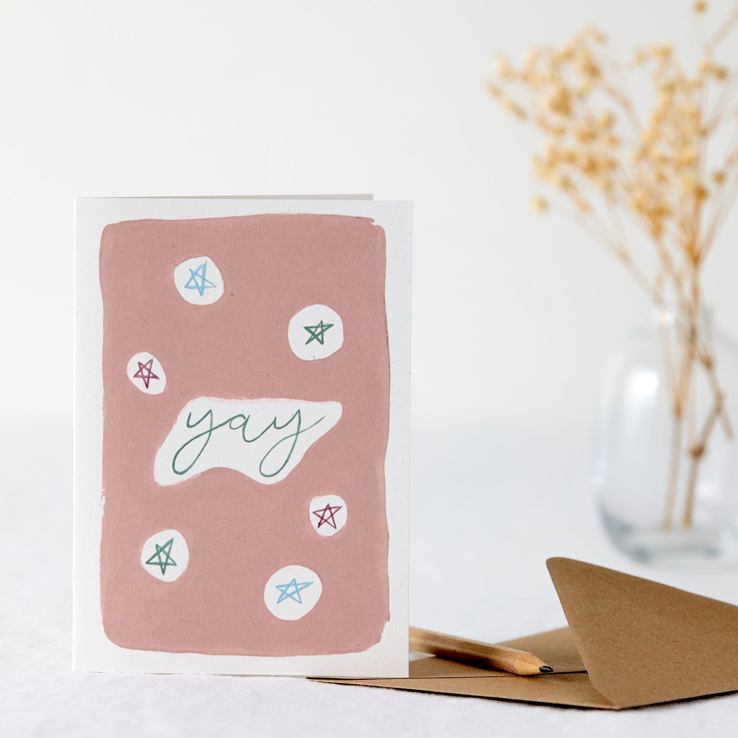 Hand Painted Yay Greeting Card