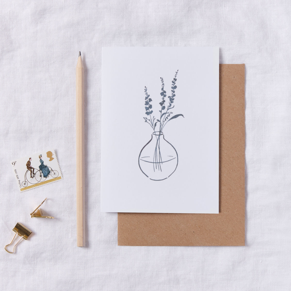 Lavender Floral Design Card