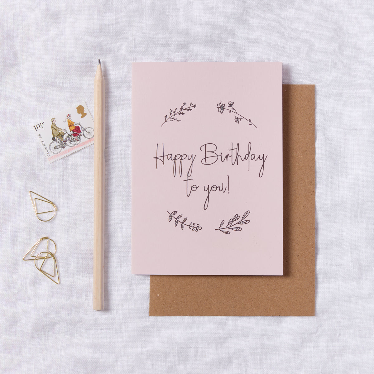 Pink Happy Birthday To You Card
