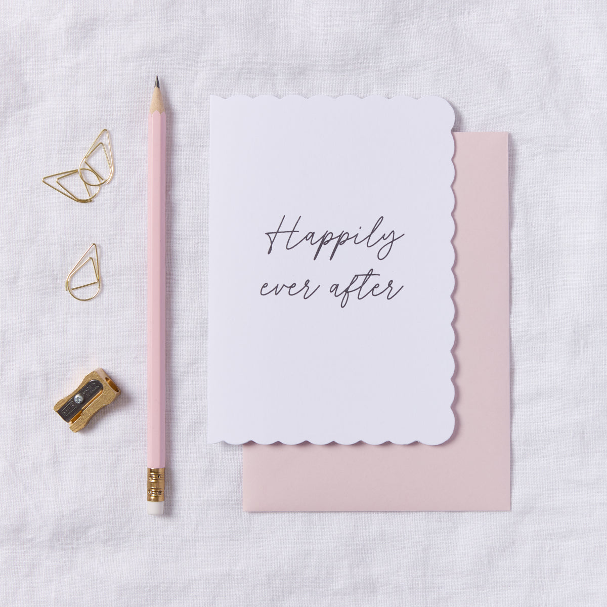 Happily Ever After Scalloped Edge Card