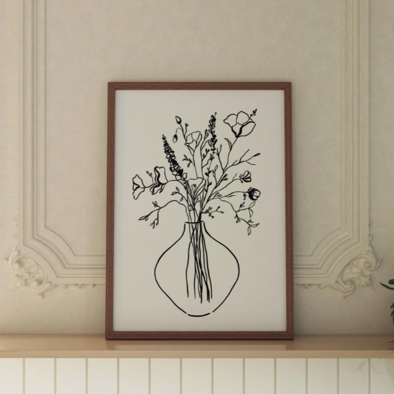 Wild One Ink Still Life Drawing Print