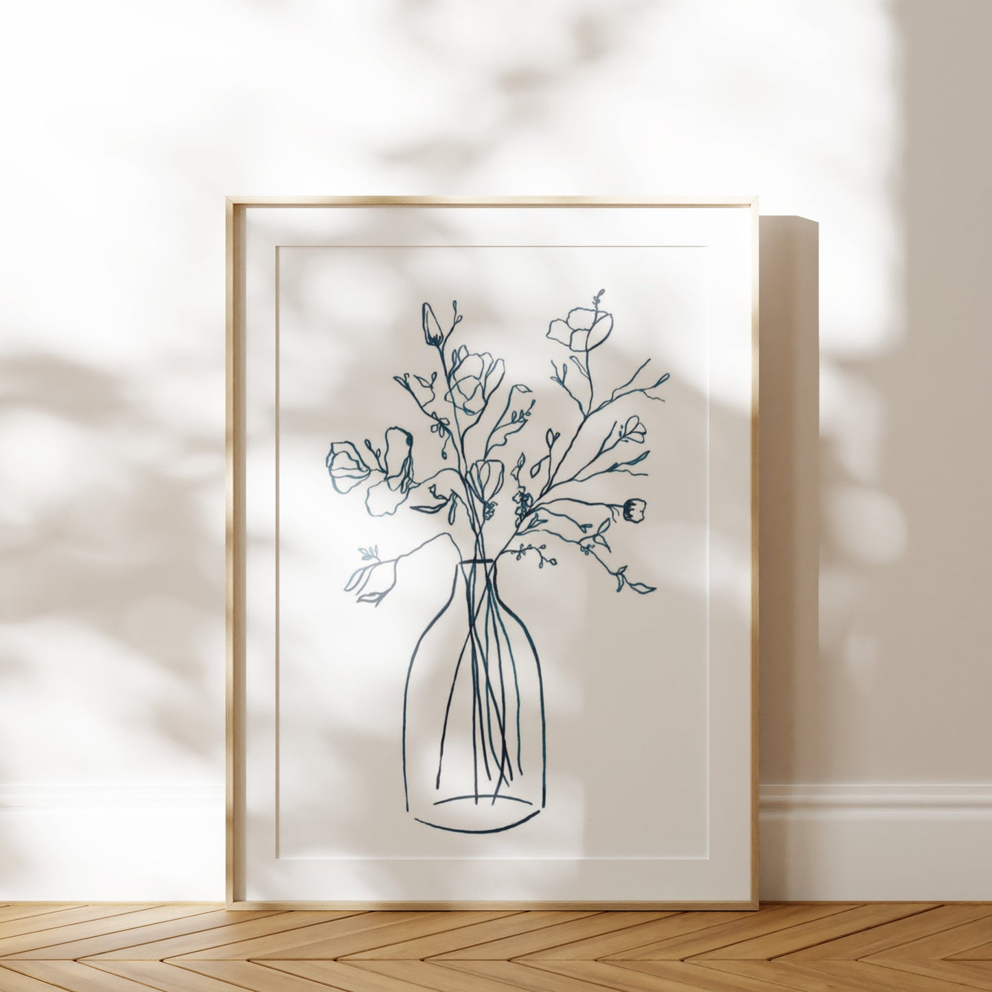Wild Flowers Blue Print