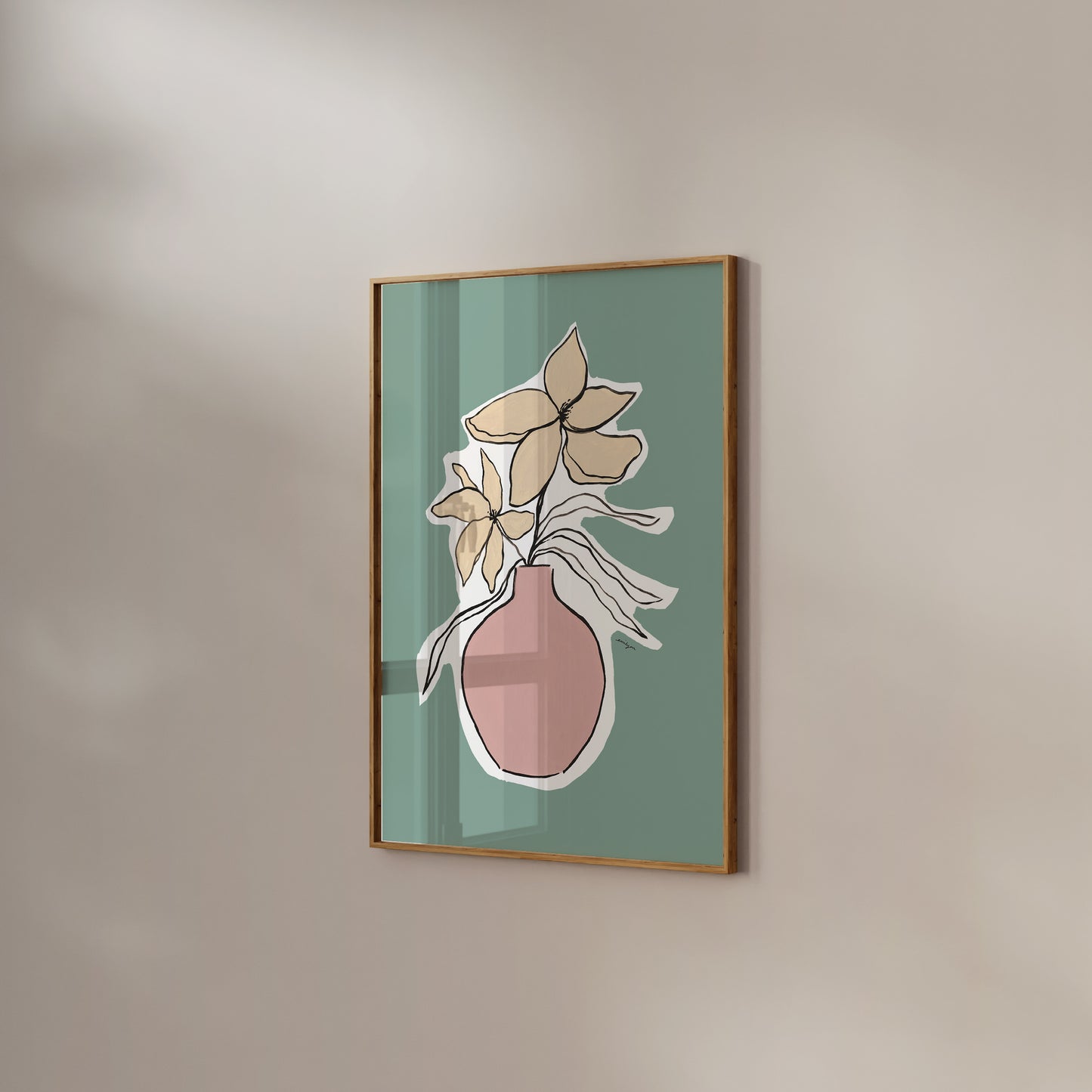 Simplistic Flowers Still Life Fine Art Print