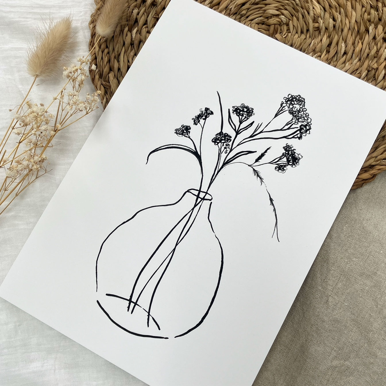 Gypsophila Still Life Print