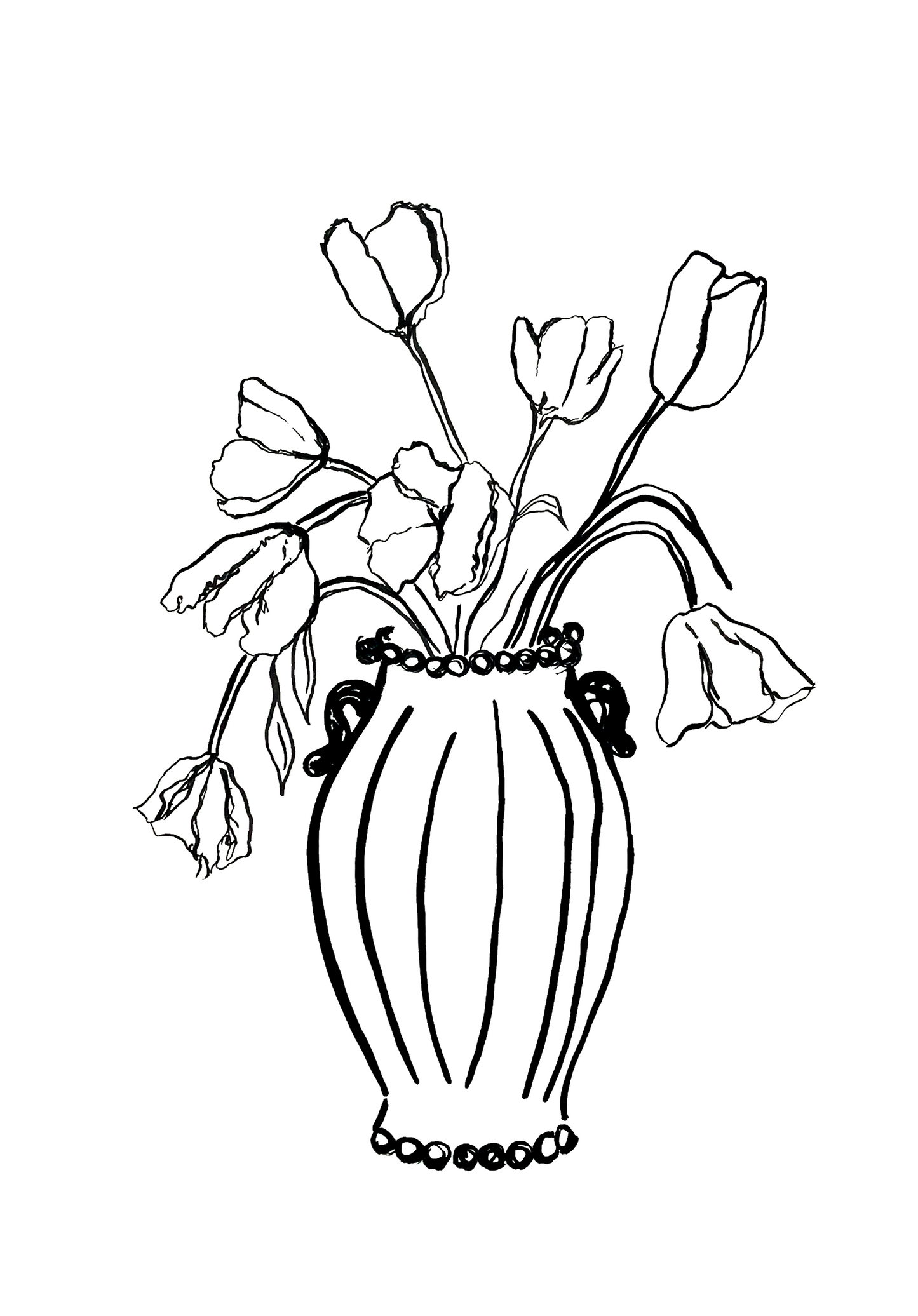 Vase of Tulips Still Life Print