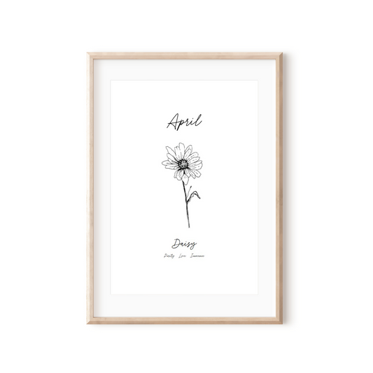 April Birth Month Print