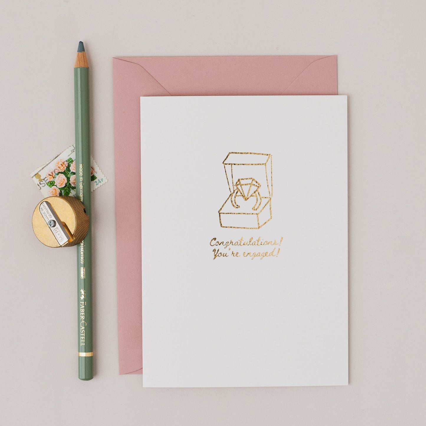Congratulations You're Engaged Gold Foil Card