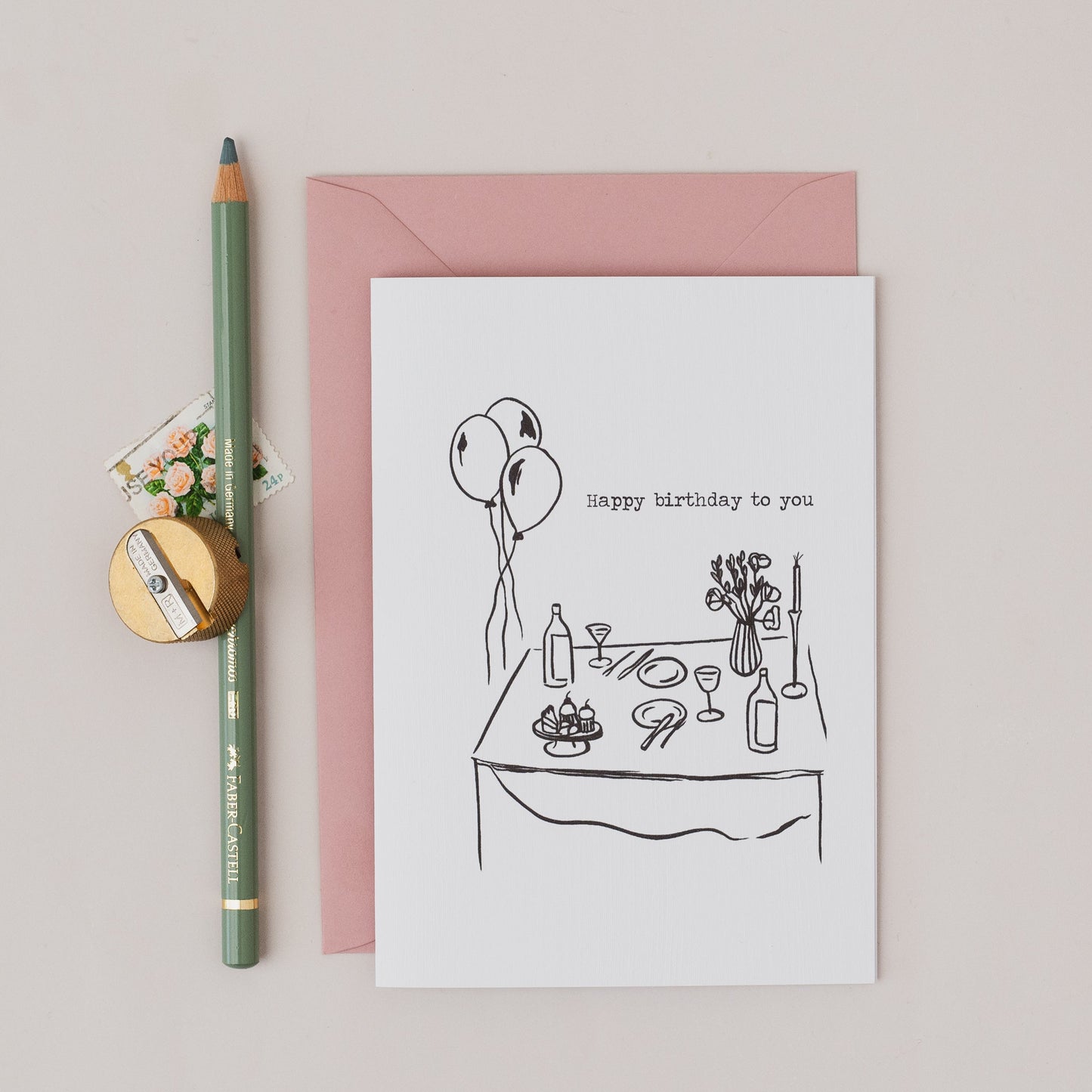 Happy Birthday to you Dining Table Celebration Card