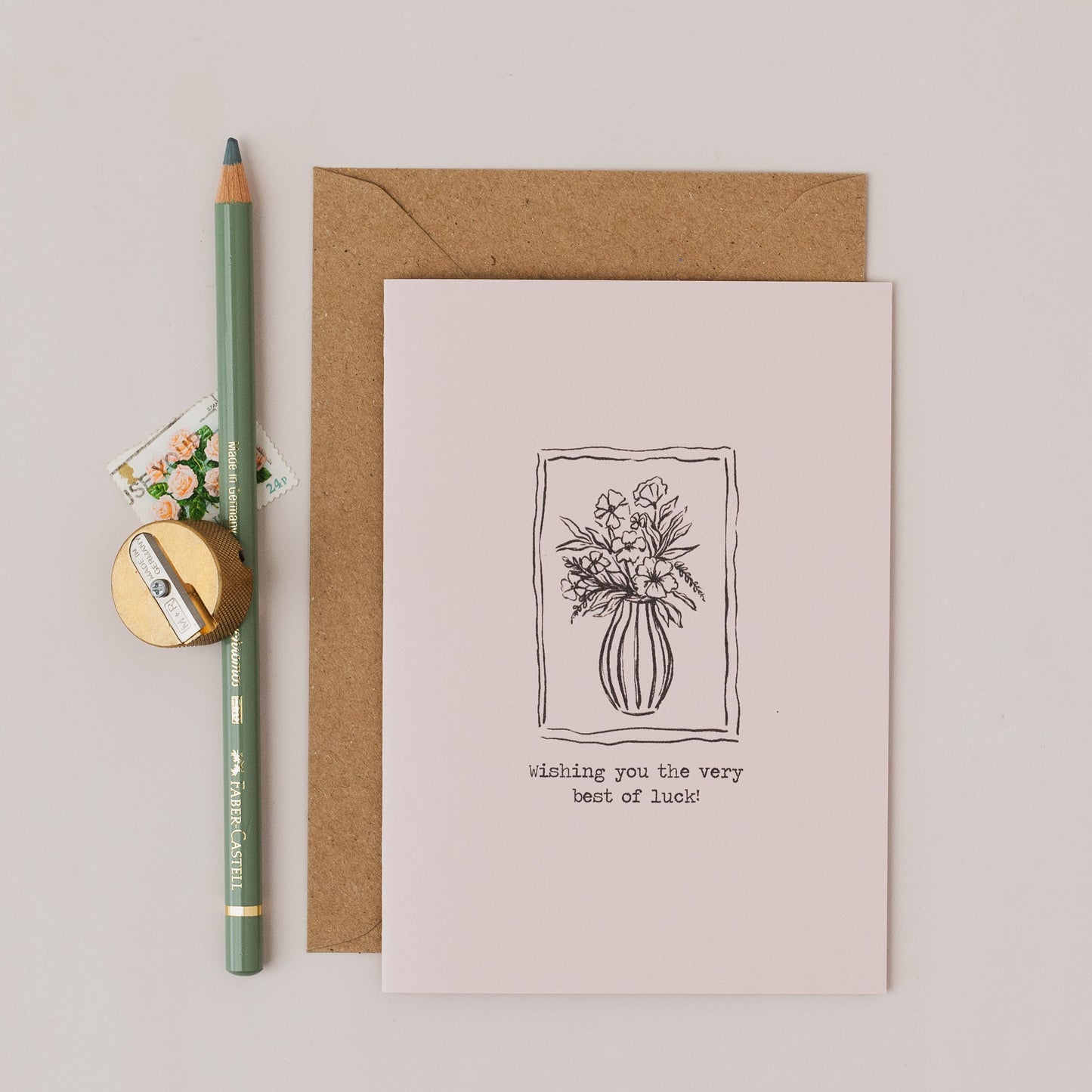 Good Luck Floral Still Life Card