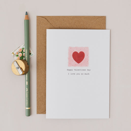 Happy Valentines Day Heart Card
