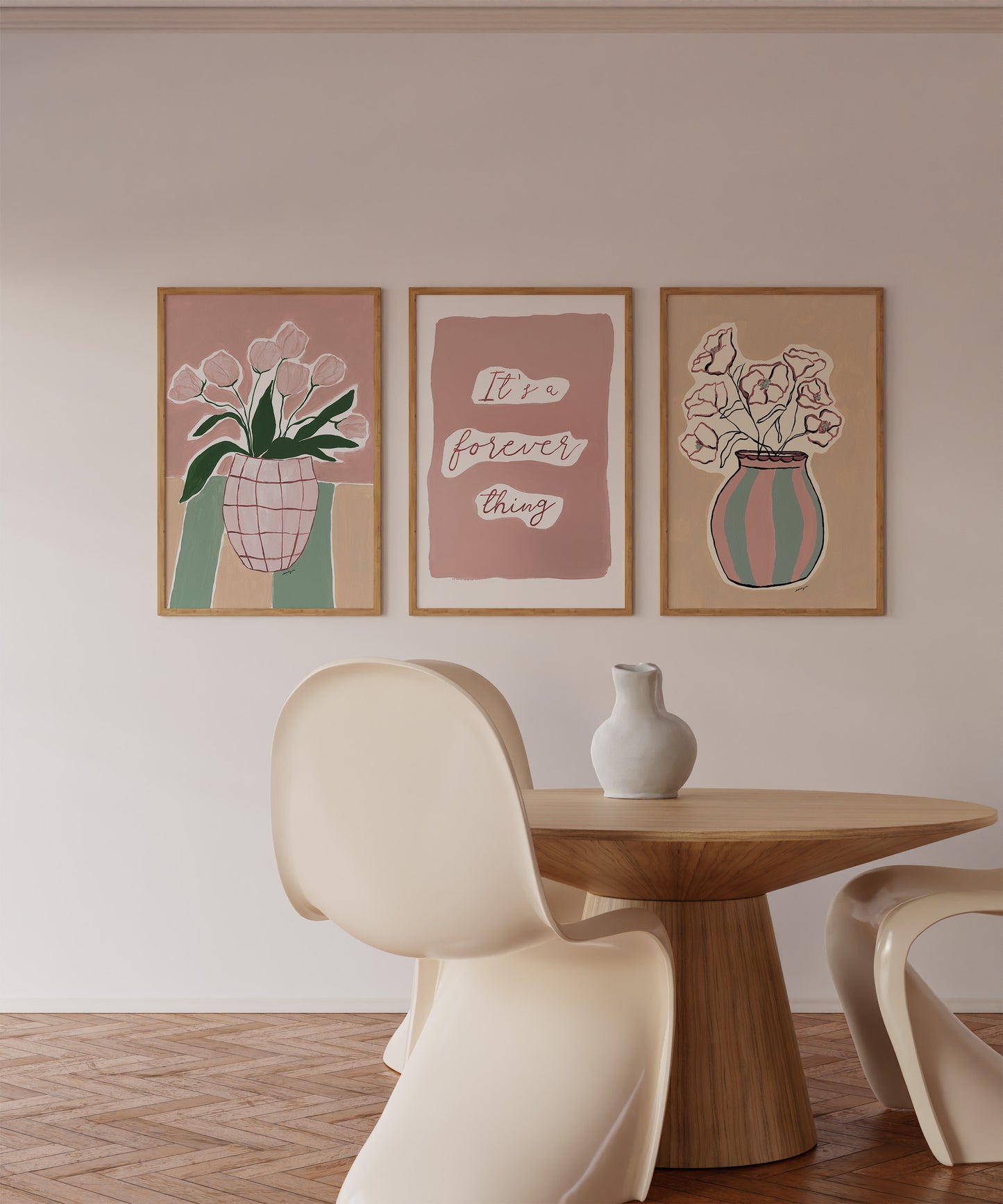 Pink Tulips Still Life Fine Art Print