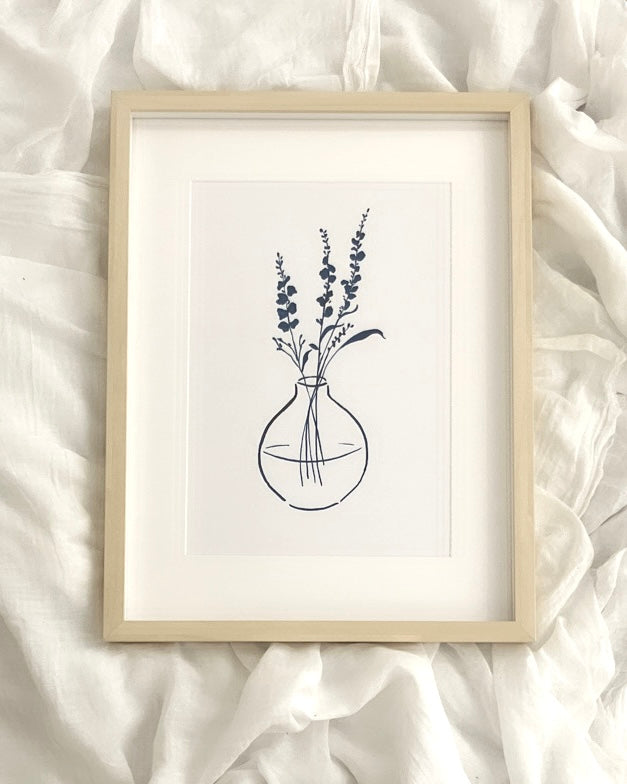 Lavender Haze Floral Still Life Print