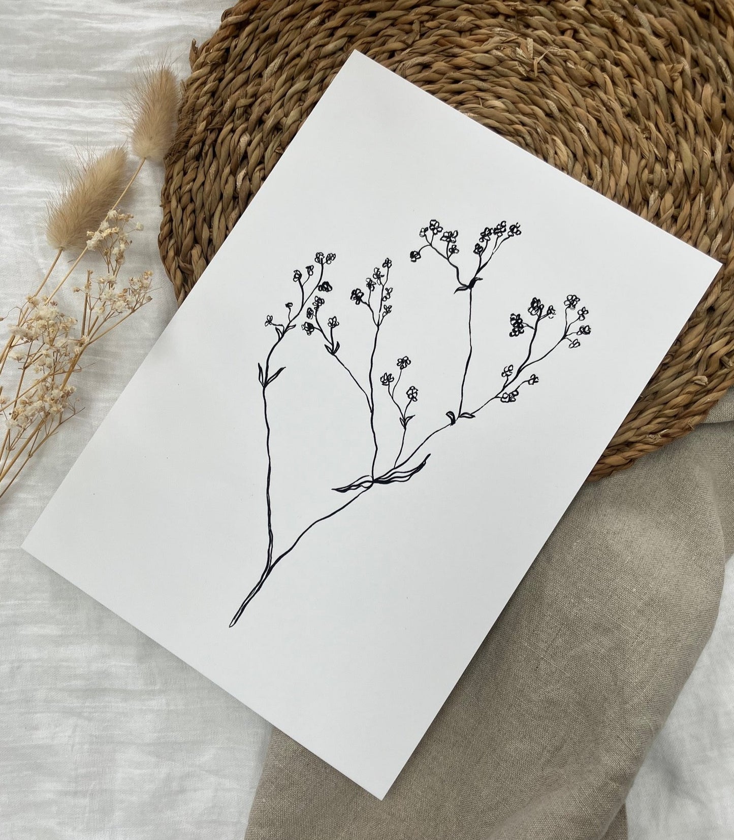 Gypsophila Stem Print