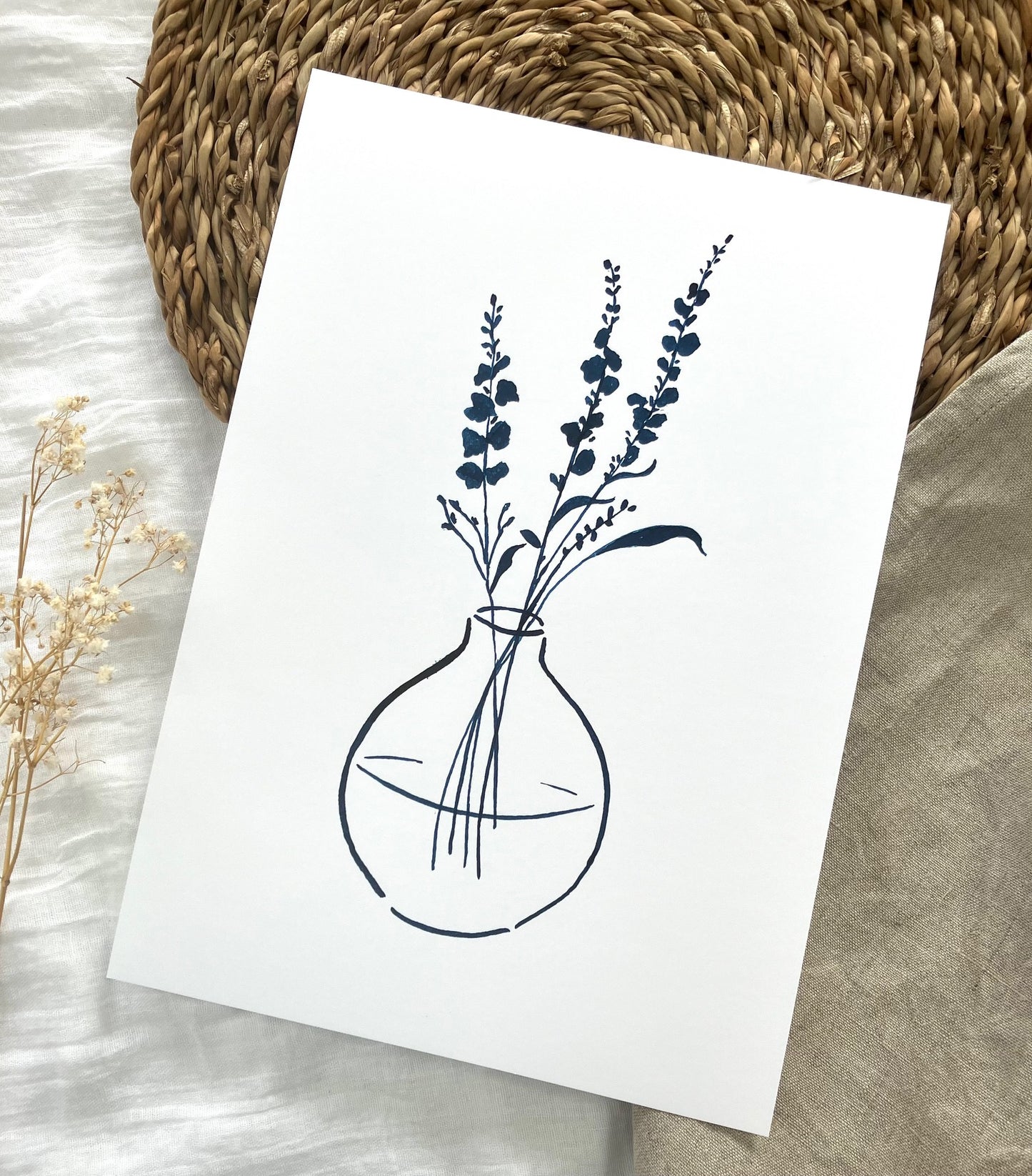 Lavender Haze Floral Still Life Print