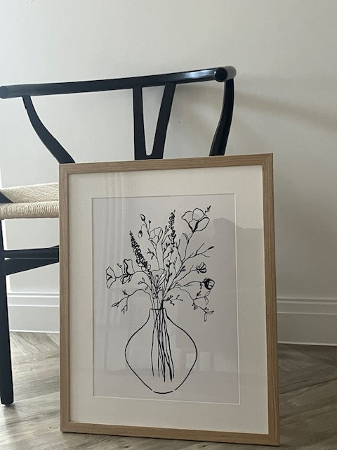 Wild One Ink Still Life Drawing Print