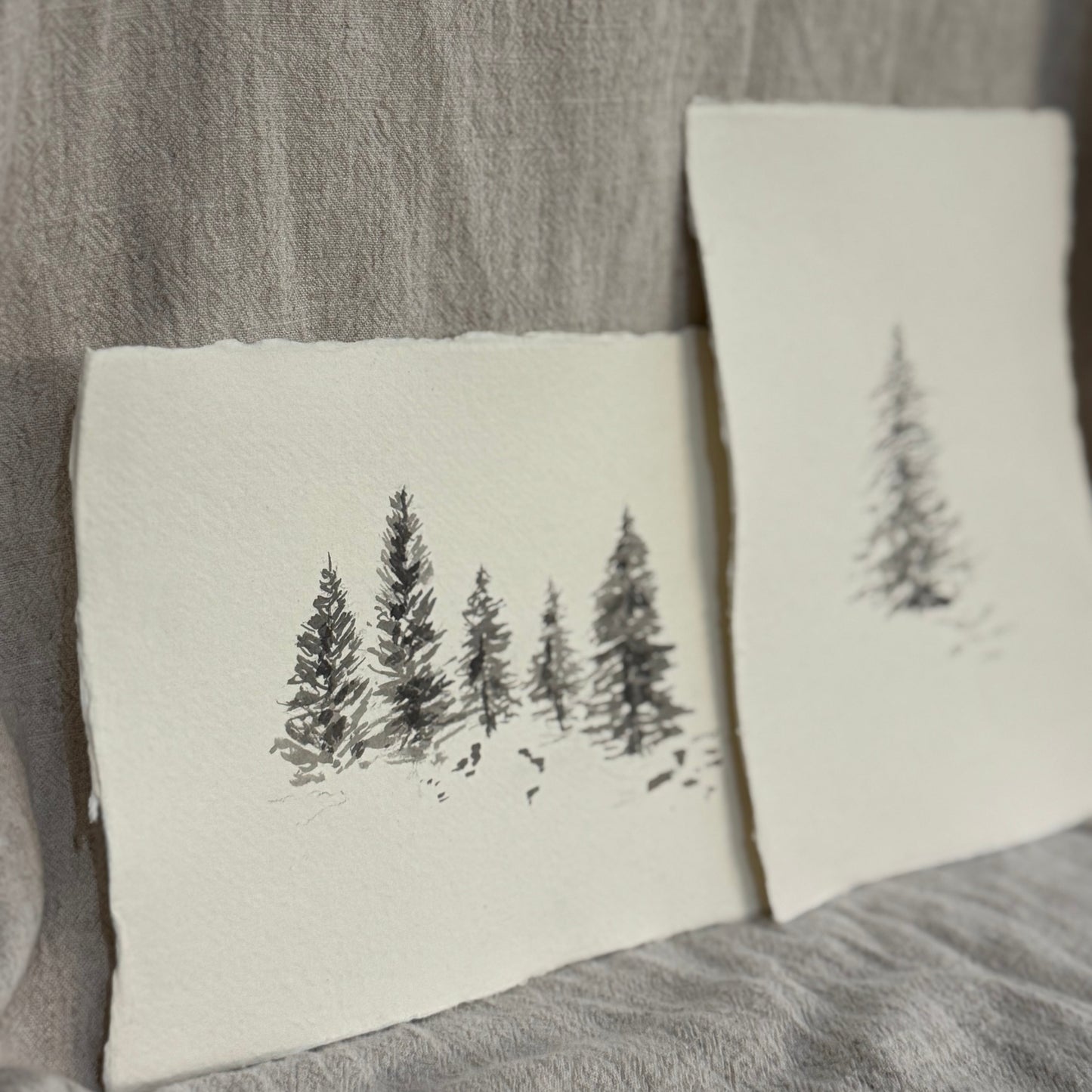 Winter Woodland Original Ink Sketch