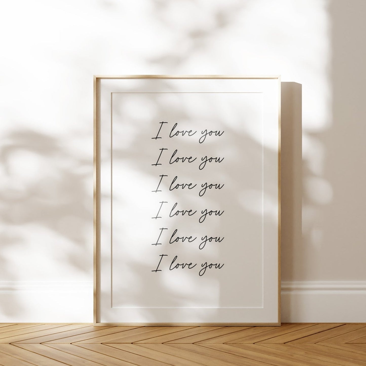 I Love You Hand Written Print