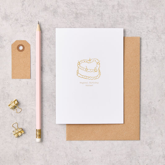 Magical Birthday Heart Cake Card