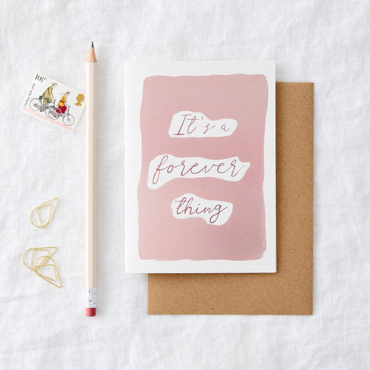 Hand Painted It's a Forever Thing Greeting Card
