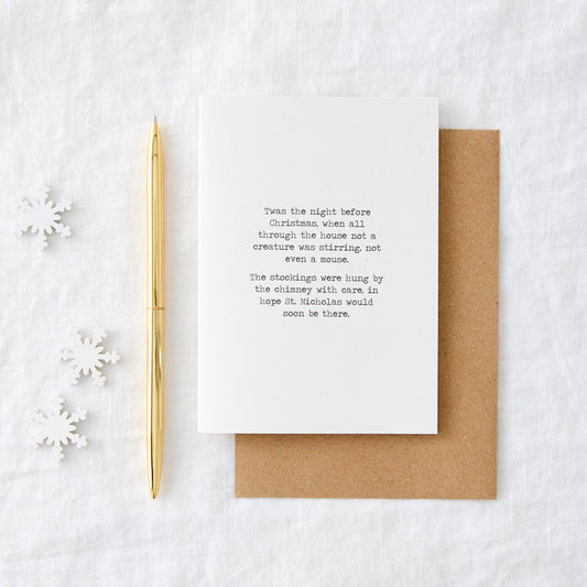 'Twas the night before Christmas' Christmas Card