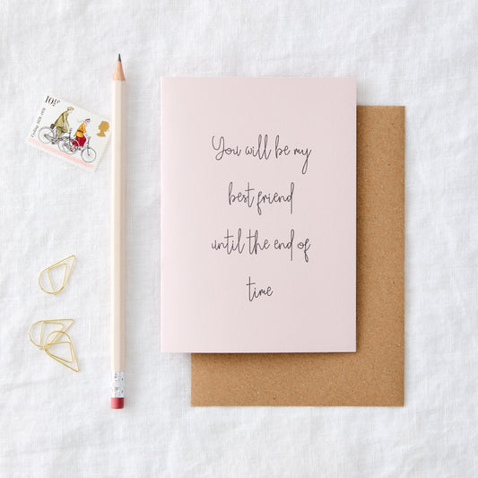 Best Friend Slogan Greeting Card