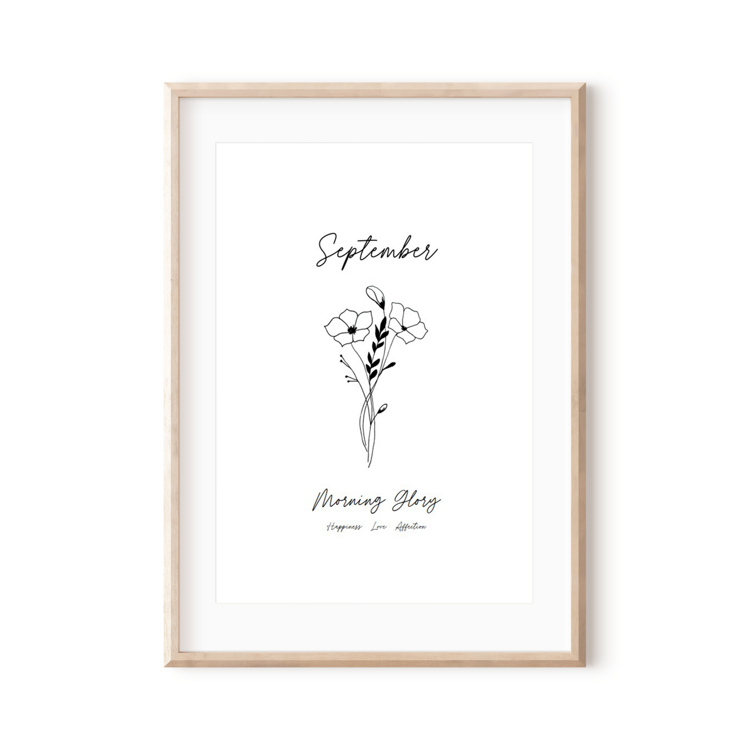 September Birth Month Print