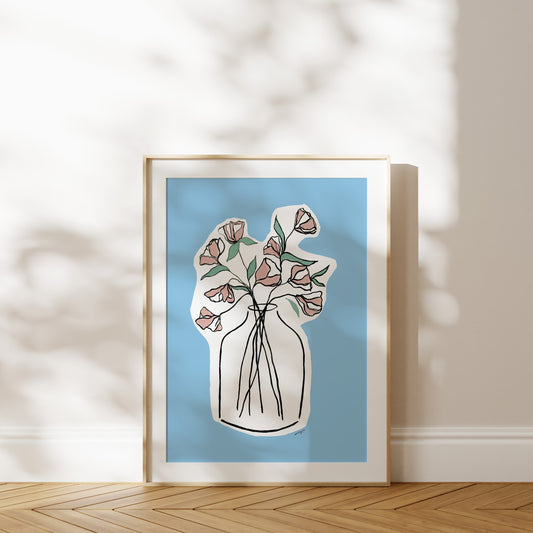 Blue Vase Fine Art Print