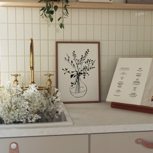 Whimsical Greenery Still Life Print