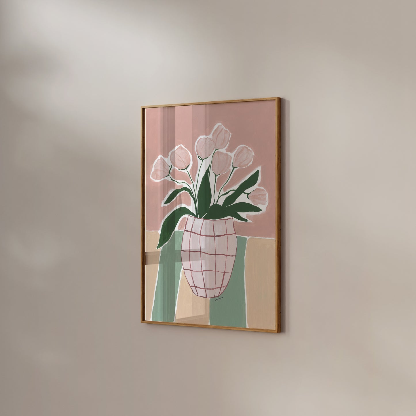 Pink Tulips Still Life Fine Art Print