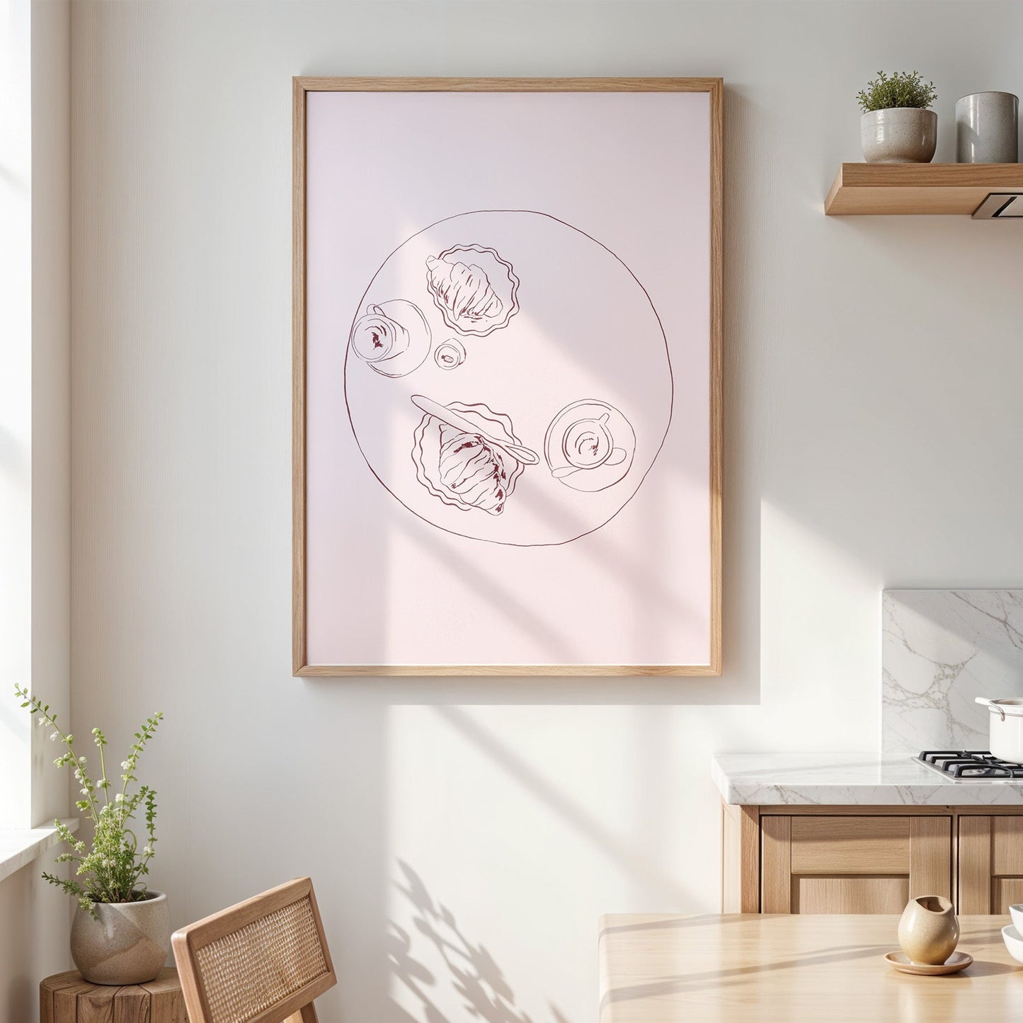 Croissant and Coffee Date Fine Art Print