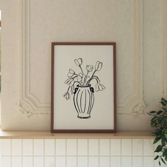 Vase of Tulips Still Life Print